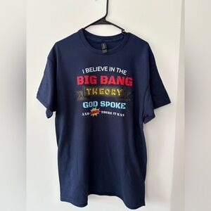 “Big bang… GOD” religious handmade graphic tshirt